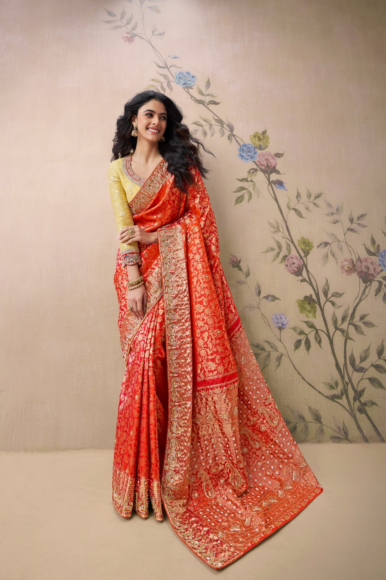 Editorial photograph, Banarasi · A Bridal Red Reverie