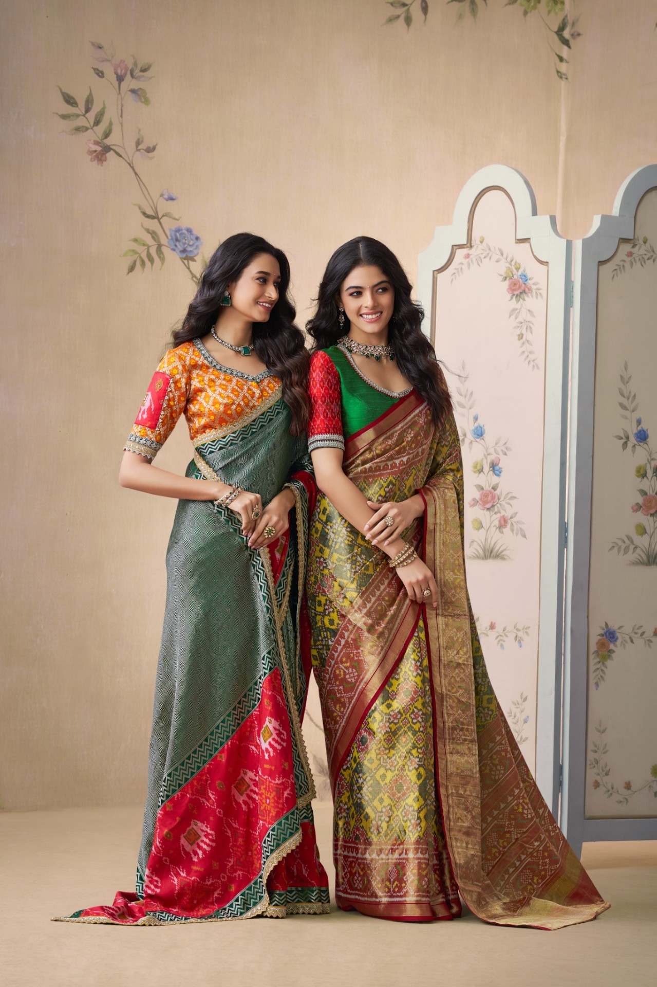 Rare Patola double-ikat saree from the Trisha Silks archive