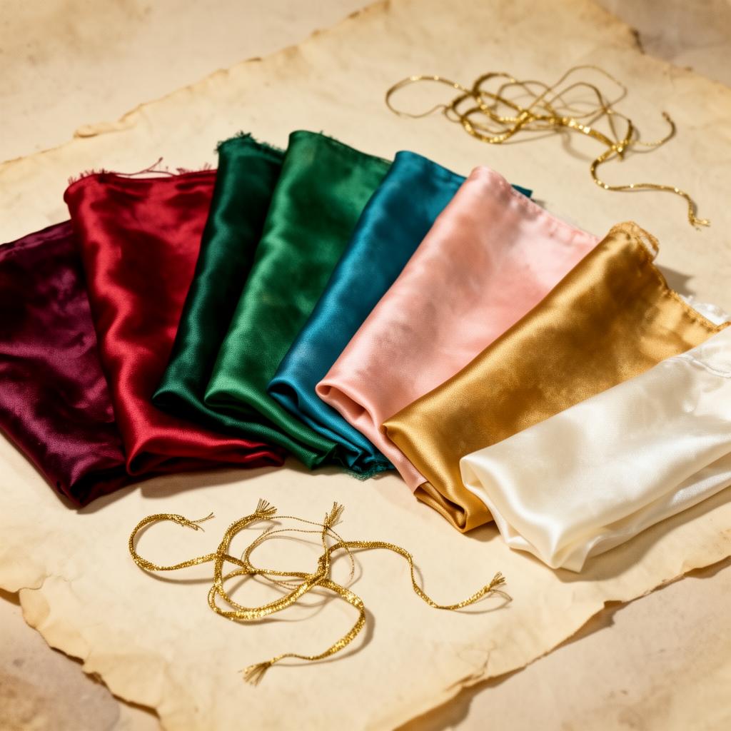 Silk swatches in jewel tones